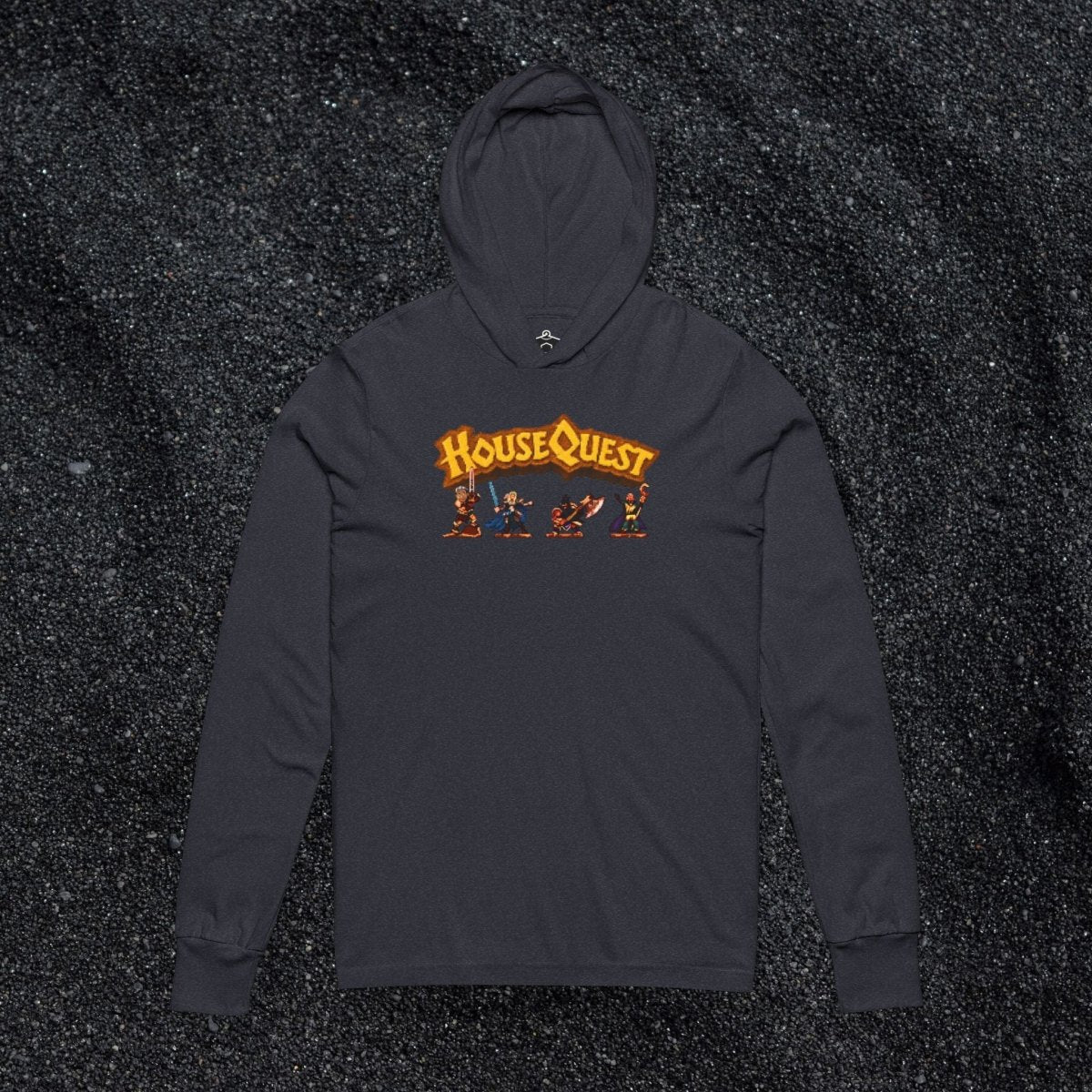HouseQuest Pixel Hooded Long Sleeve Tshirt | @ianofAustin - Long - sleeve | ShirtyAgents