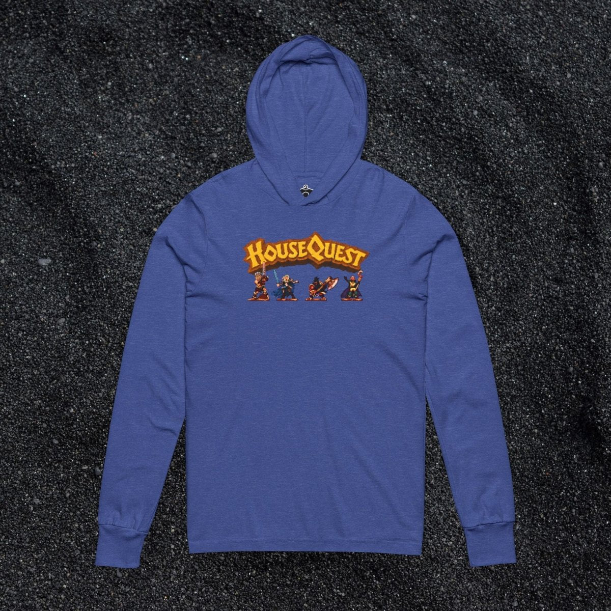 HouseQuest Pixel Hooded Long Sleeve Tshirt | @ianofAustin - Long - sleeve | ShirtyAgents