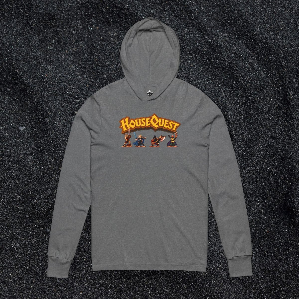HouseQuest Pixel Hooded Long Sleeve Tshirt | @ianofAustin - Long - sleeve | ShirtyAgents
