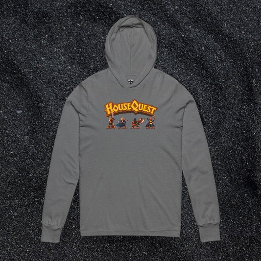 HouseQuest Pixel Hooded Long Sleeve Tshirt | @ianofAustin - Long - sleeve | ShirtyAgents