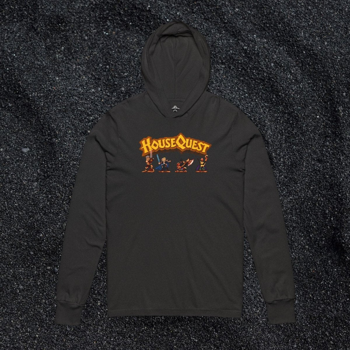 HouseQuest Pixel Hooded Long Sleeve Tshirt | @ianofAustin - Long - sleeve | ShirtyAgents