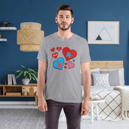 Houses and Hearts – The Realtor’s Passion Tee - T-Shirt | ShirtyAgents