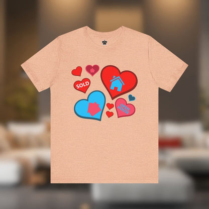 Houses and Hearts – The Realtor’s Passion Tee - T-Shirt | ShirtyAgents