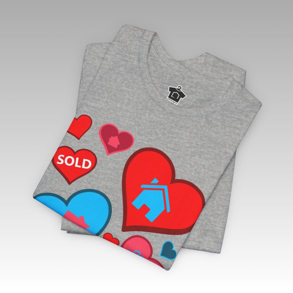 Houses and Hearts – The Realtor’s Passion Tee - T-Shirt | ShirtyAgents
