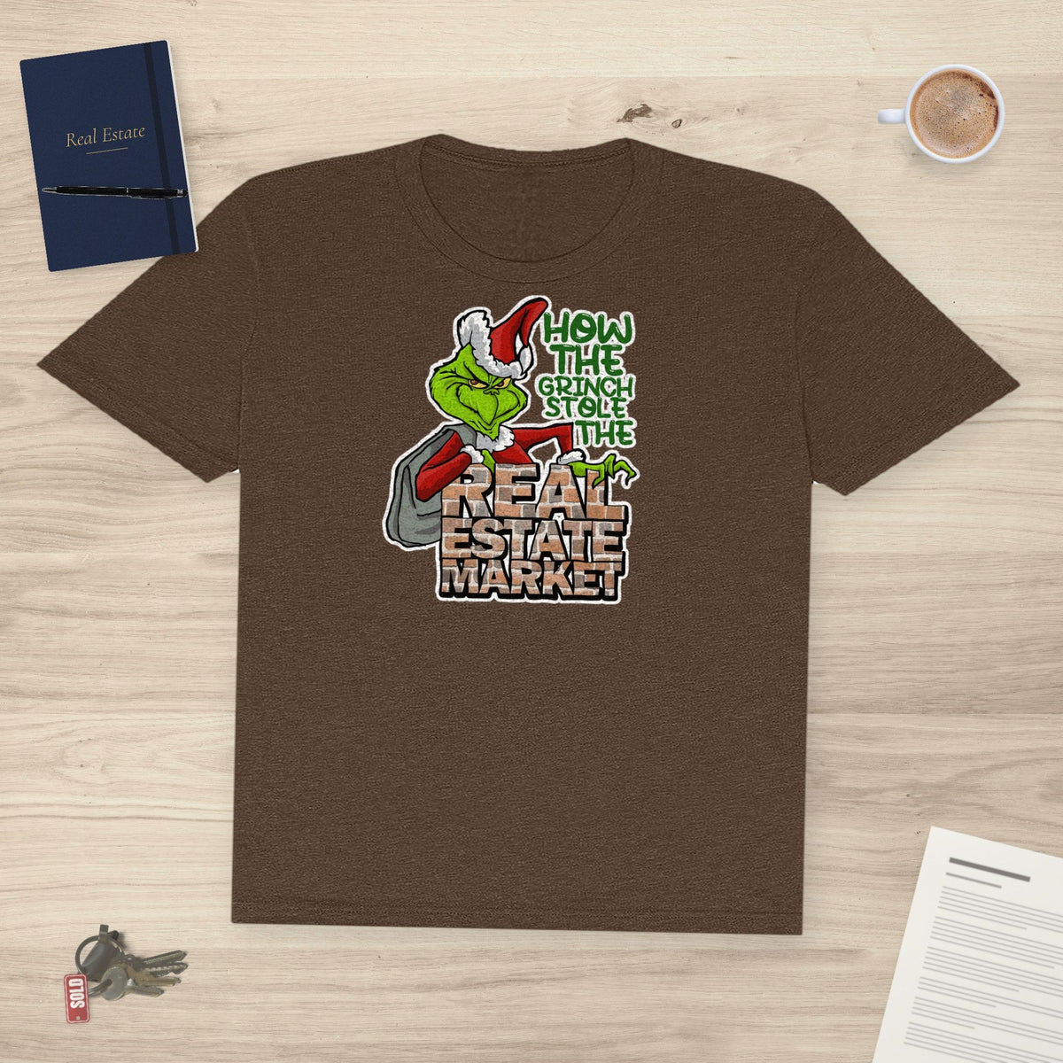 How The Grinch Stole The Real Estate Market – The Perfect Realtor® Holiday | Classic Tee - T-Shirt | ShirtyAgents