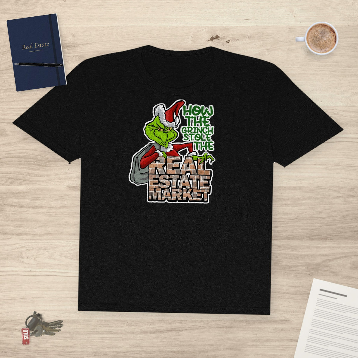 How The Grinch Stole The Real Estate Market – The Perfect Realtor® Holiday | Classic Tee - T-Shirt | ShirtyAgents