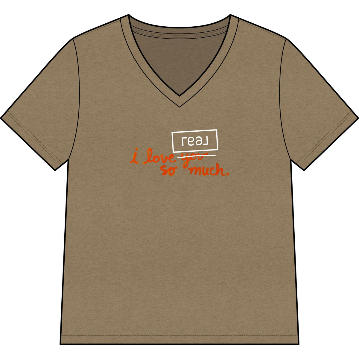 I Love REAL Broker So Much | Relaxed V - Neck Tee - T-Shirt | ShirtyAgents
