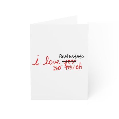 I Love Real Estate So Much Folded Greeting Cards - Paper products | ShirtyAgents