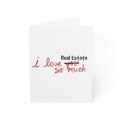 I Love Real Estate So Much Folded Greeting Cards - Paper products | ShirtyAgents