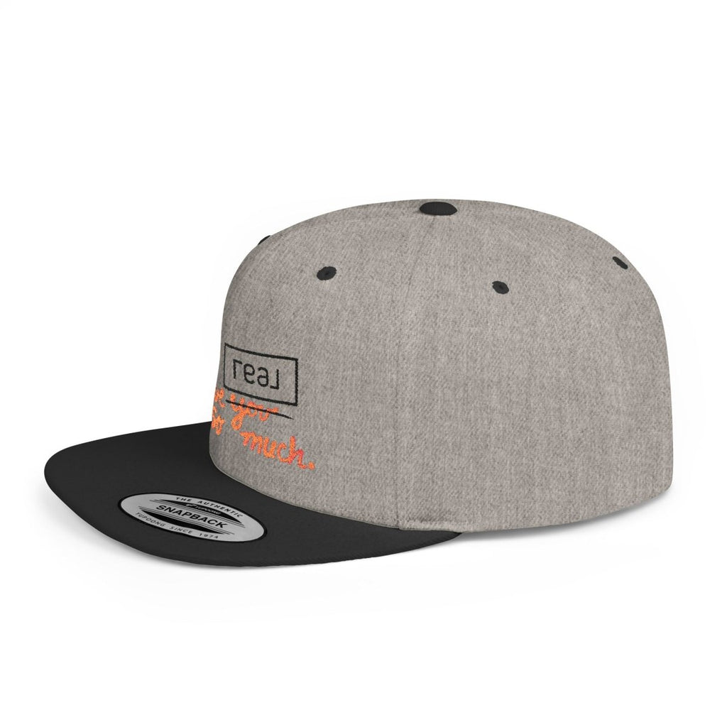 I Love REAL So Much Embroidered Snapback Hat - Hats | ShirtyAgents