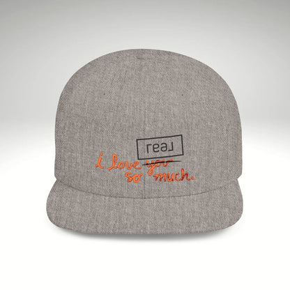 I Love REAL So Much Embroidered Snapback Hat - Hats | ShirtyAgents