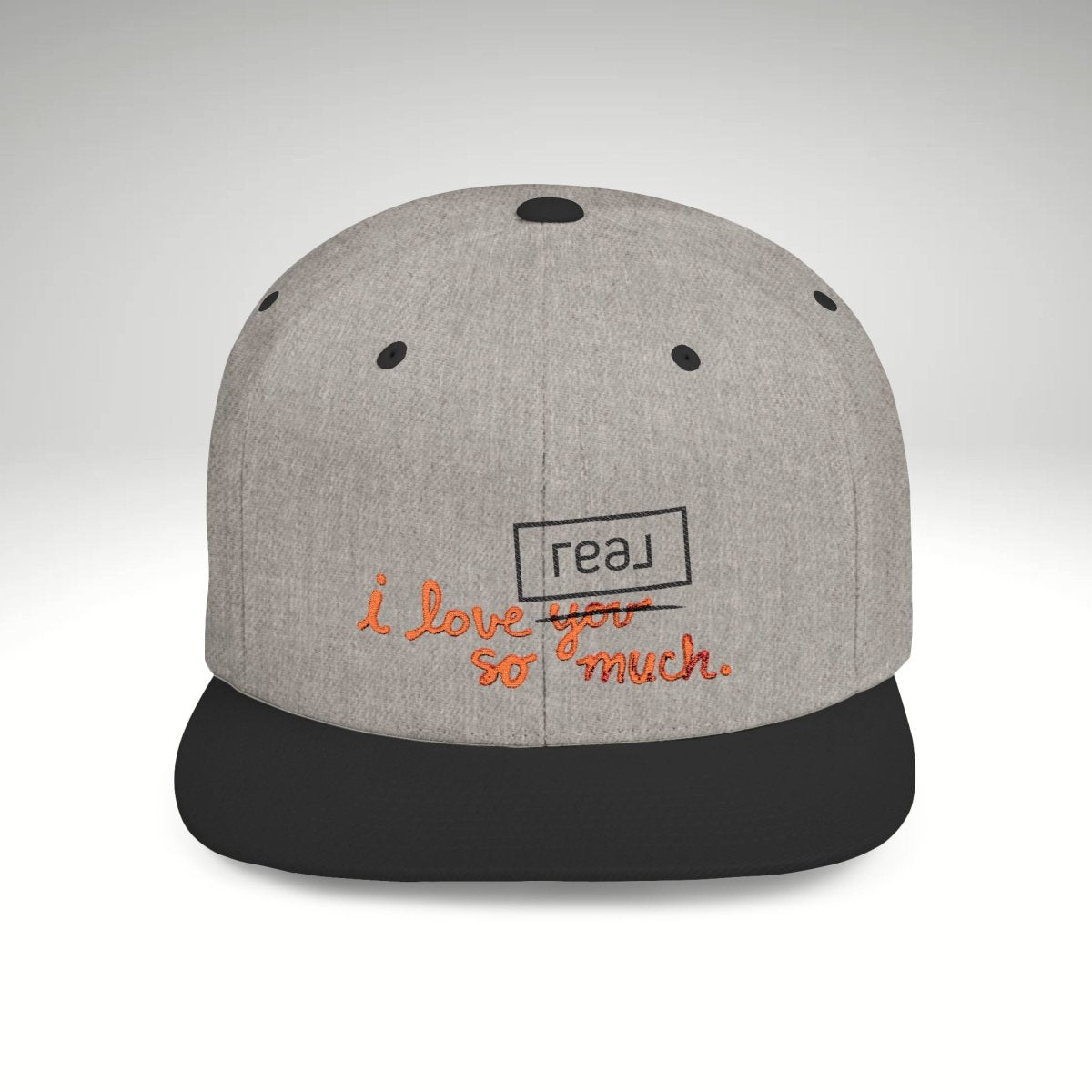 I Love REAL So Much Embroidered Snapback Hat - Hats | ShirtyAgents