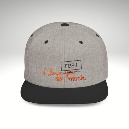 I Love REAL So Much Embroidered Snapback Hat - Hats | ShirtyAgents