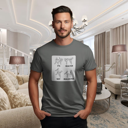 It’s REE - uhl - tor, Not REEL - uh - ter!" – Funny Realtor Pronunciation T-Shirt - T-Shirt | ShirtyAgents