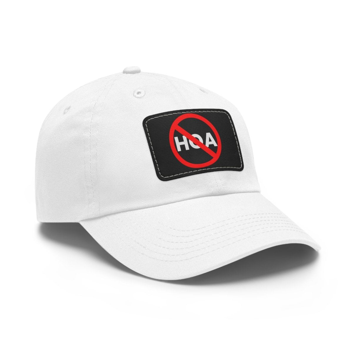 No HOA Hat with Leather Patch - Hats | ShirtyAgents