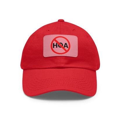 No HOA Hat with Leather Patch - Hats | ShirtyAgents