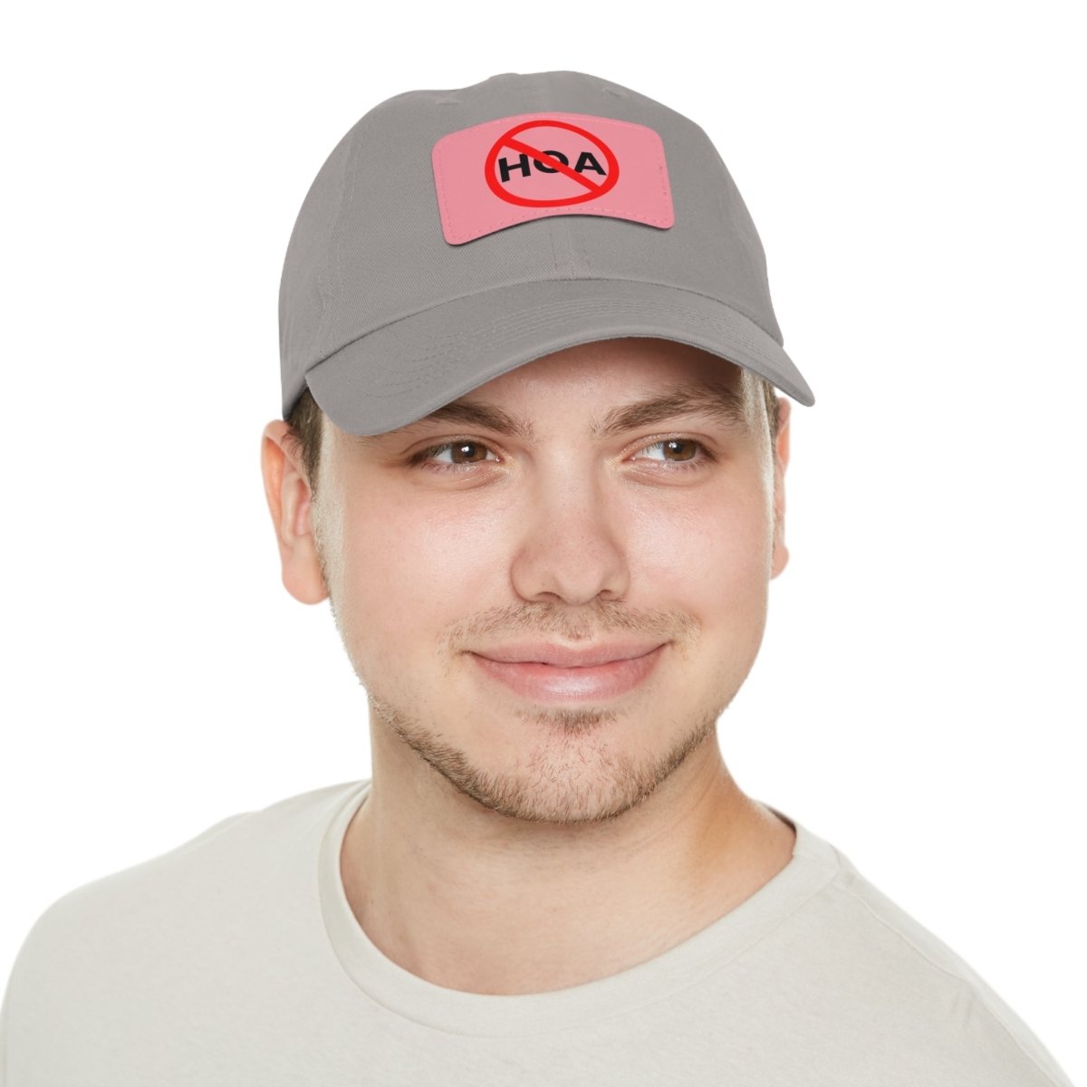 No HOA Hat with Leather Patch - Hats | ShirtyAgents