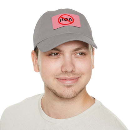 No HOA Hat with Leather Patch - Hats | ShirtyAgents