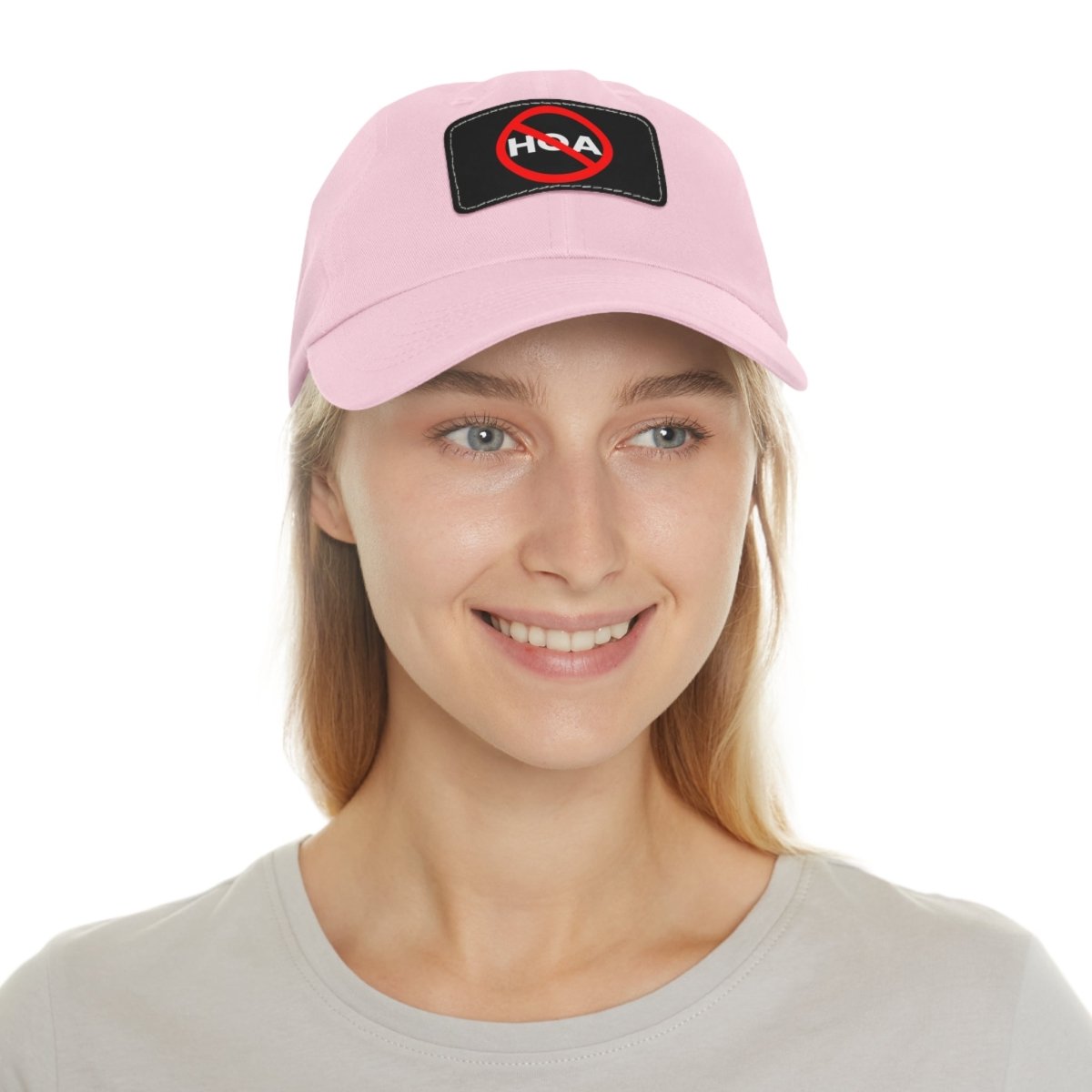 No HOA Hat with Leather Patch - Hats | ShirtyAgents