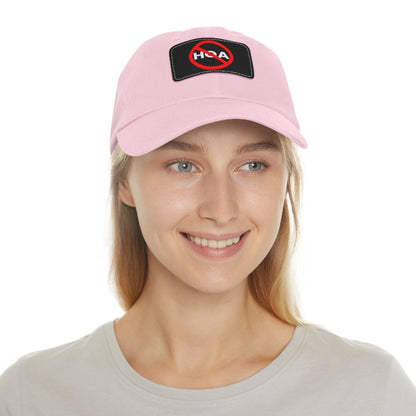No HOA Hat with Leather Patch - Hats | ShirtyAgents