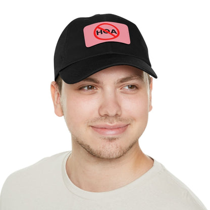 No HOA Hat with Leather Patch - Hats | ShirtyAgents