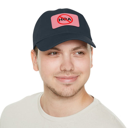 No HOA Hat with Leather Patch - Hats | ShirtyAgents