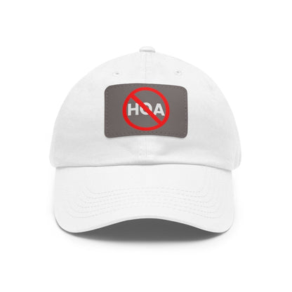 No HOA Hat with Leather Patch - Hats | ShirtyAgents