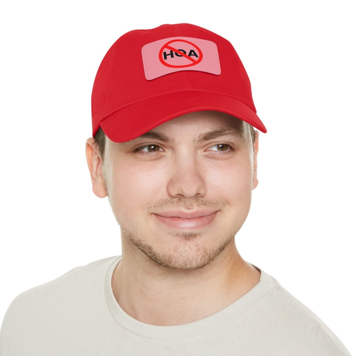 No HOA Hat with Leather Patch - Hats | ShirtyAgents