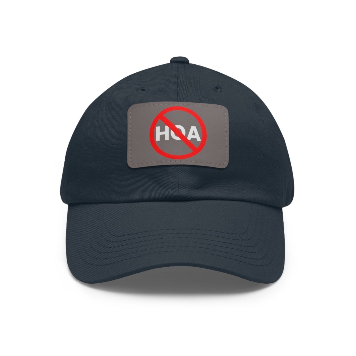 No HOA Hat with Leather Patch - Hats | ShirtyAgents