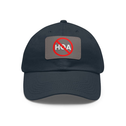 No HOA Hat with Leather Patch - Hats | ShirtyAgents