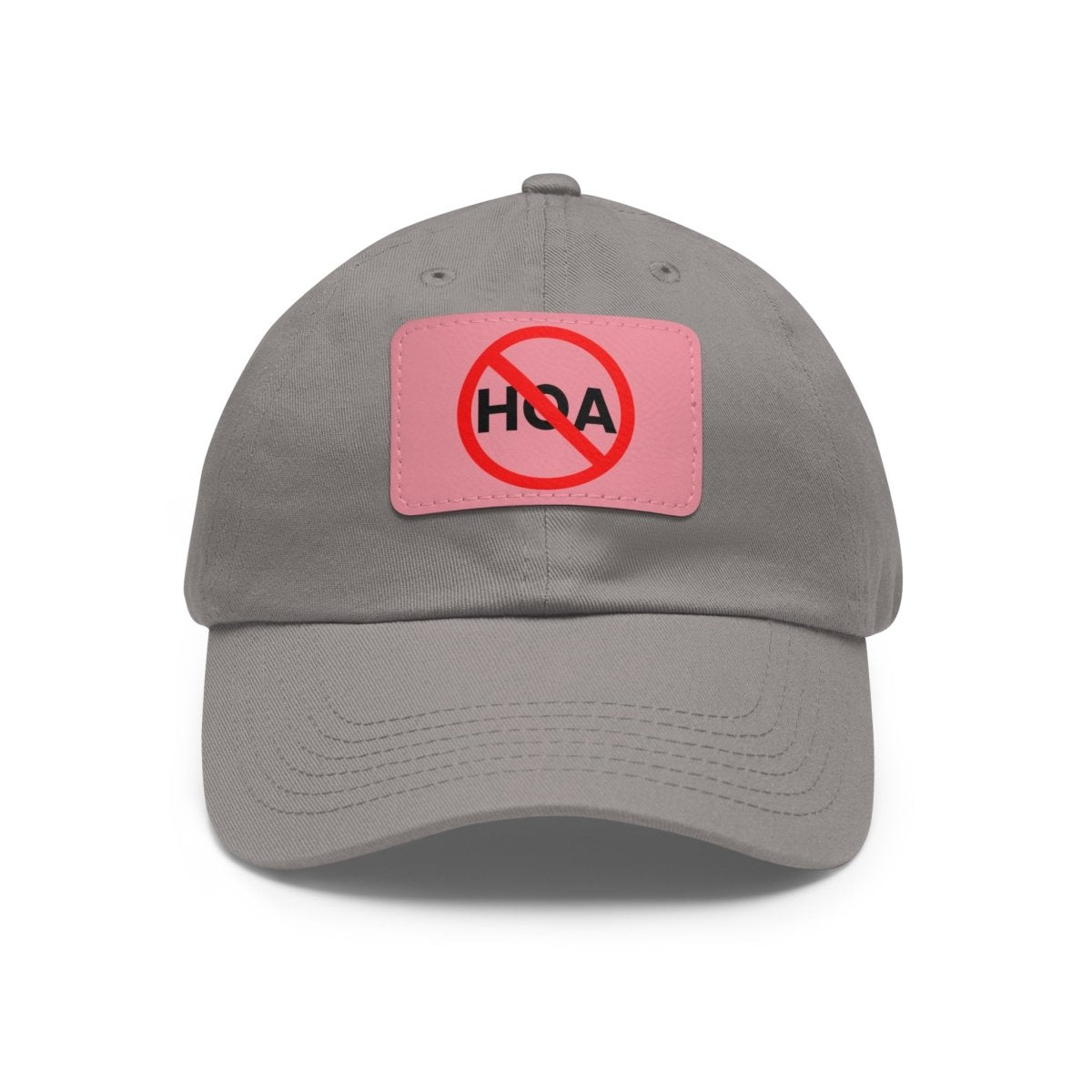 No HOA Hat with Leather Patch - Hats | ShirtyAgents
