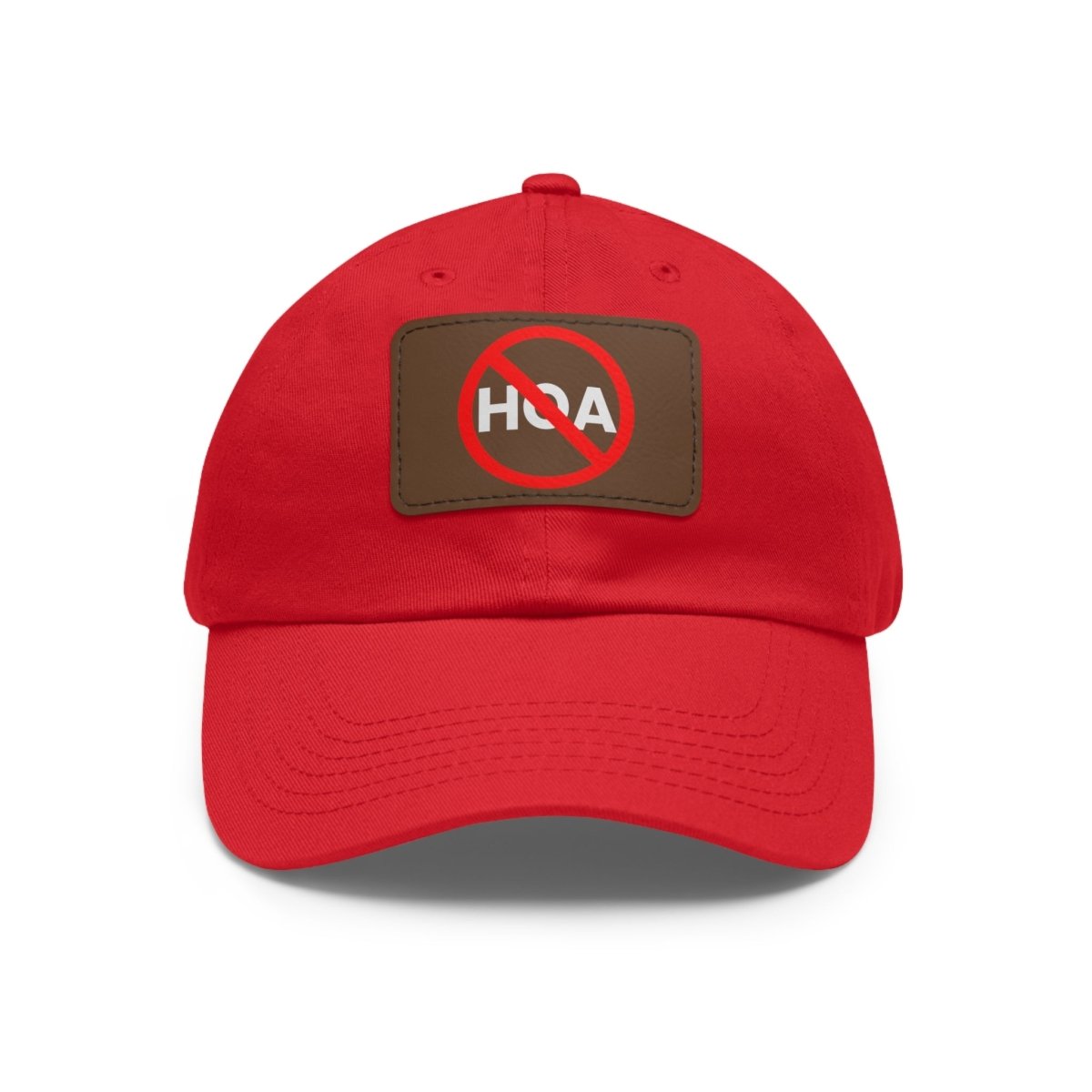 No HOA Hat with Leather Patch - Hats | ShirtyAgents
