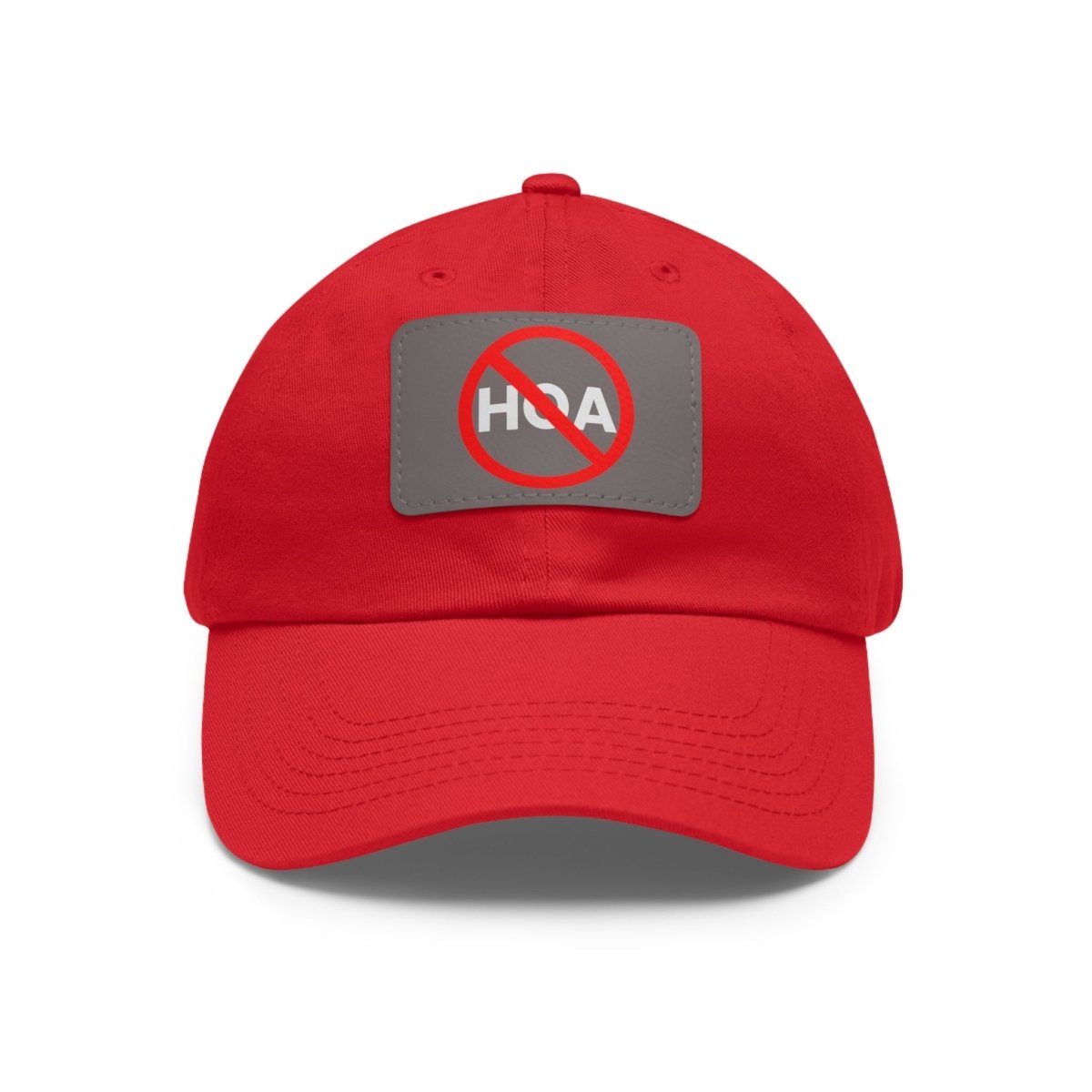 No HOA Hat with Leather Patch - Hats | ShirtyAgents