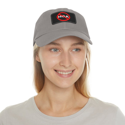 No HOA Hat with Leather Patch - Hats | ShirtyAgents