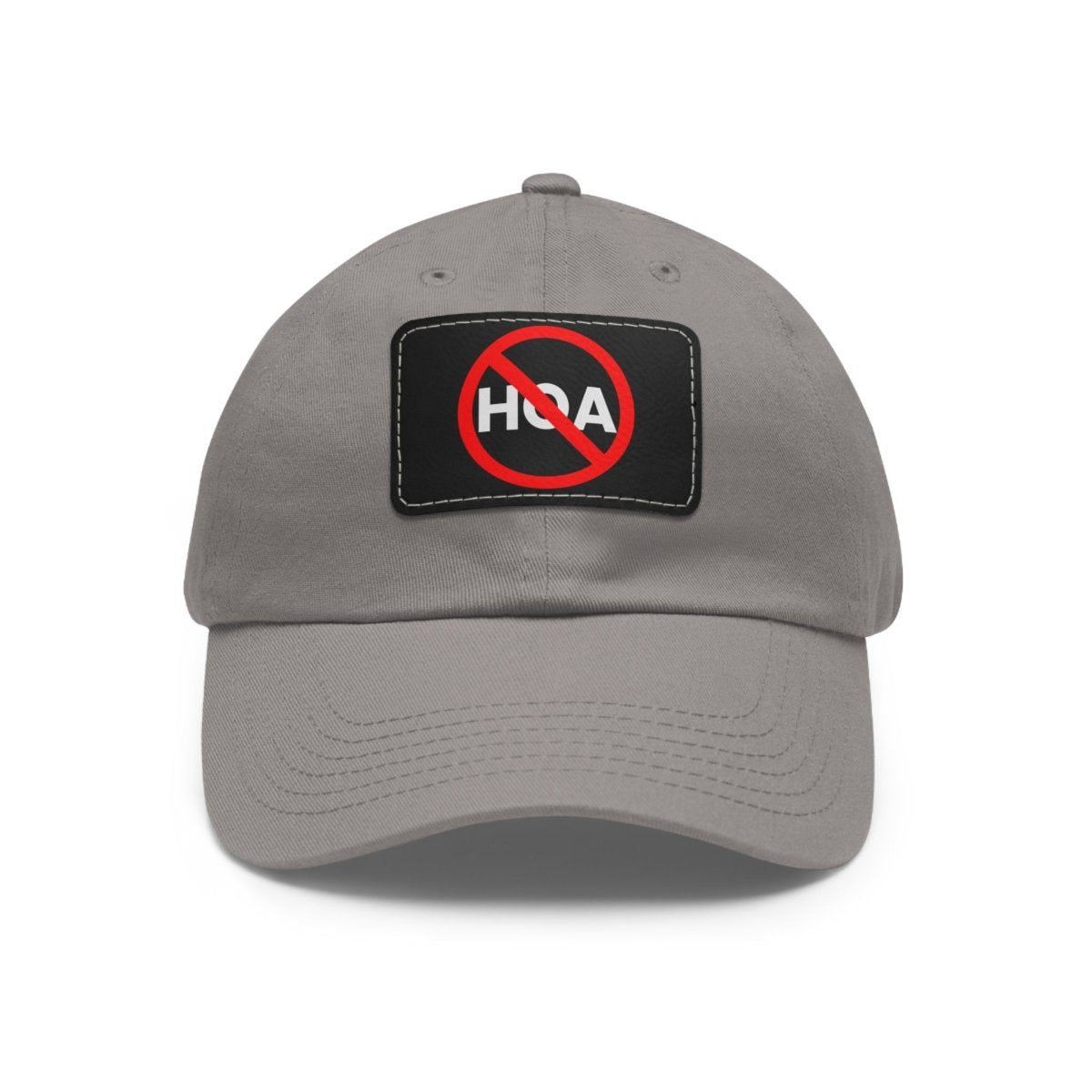 No HOA Hat with Leather Patch - Hats | ShirtyAgents