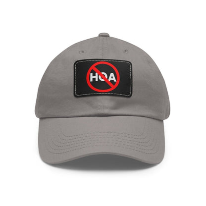 No HOA Hat with Leather Patch - Hats | ShirtyAgents