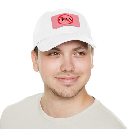 No HOA Hat with Leather Patch - Hats | ShirtyAgents