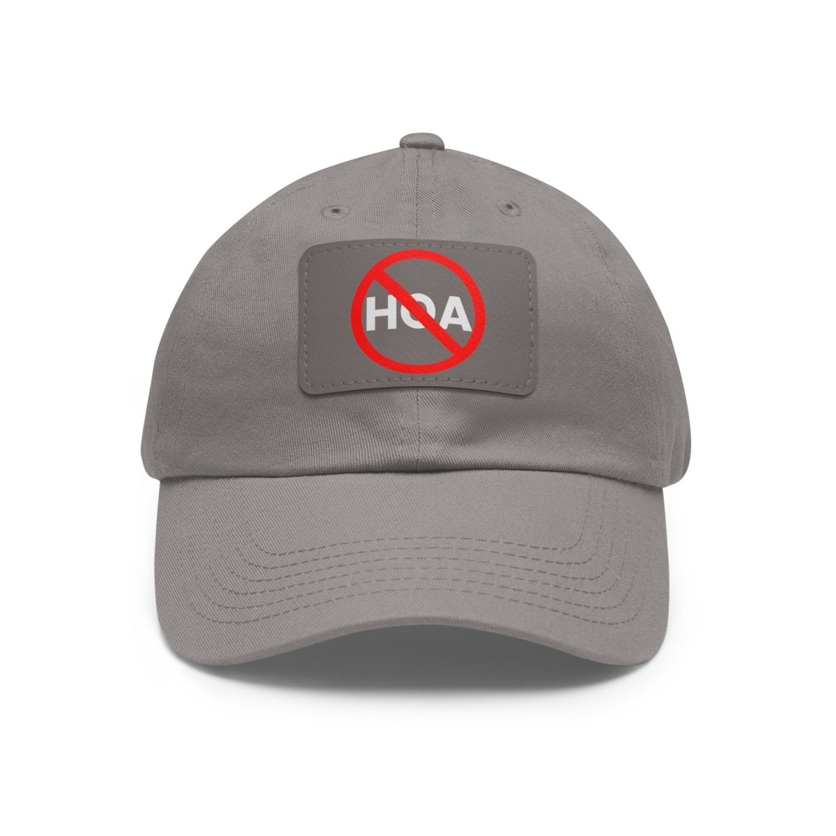 No HOA Hat with Leather Patch - Hats | ShirtyAgents