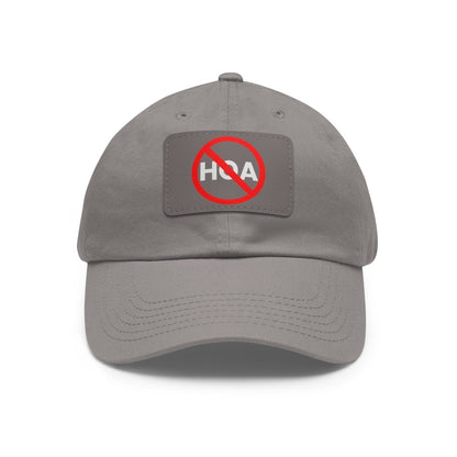 No HOA Hat with Leather Patch - Hats | ShirtyAgents