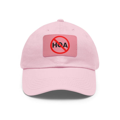 No HOA Hat with Leather Patch - Hats | ShirtyAgents