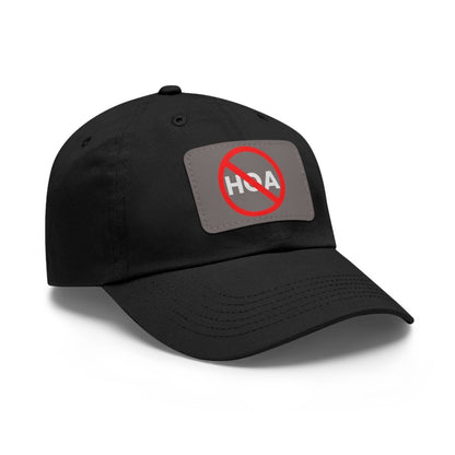 No HOA Hat with Leather Patch - Hats | ShirtyAgents