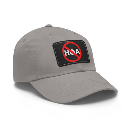 No HOA Hat with Leather Patch - Hats | ShirtyAgents