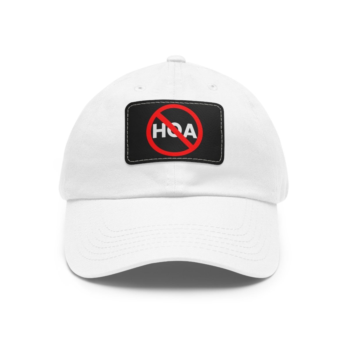 No HOA Hat with Leather Patch - Hats | ShirtyAgents