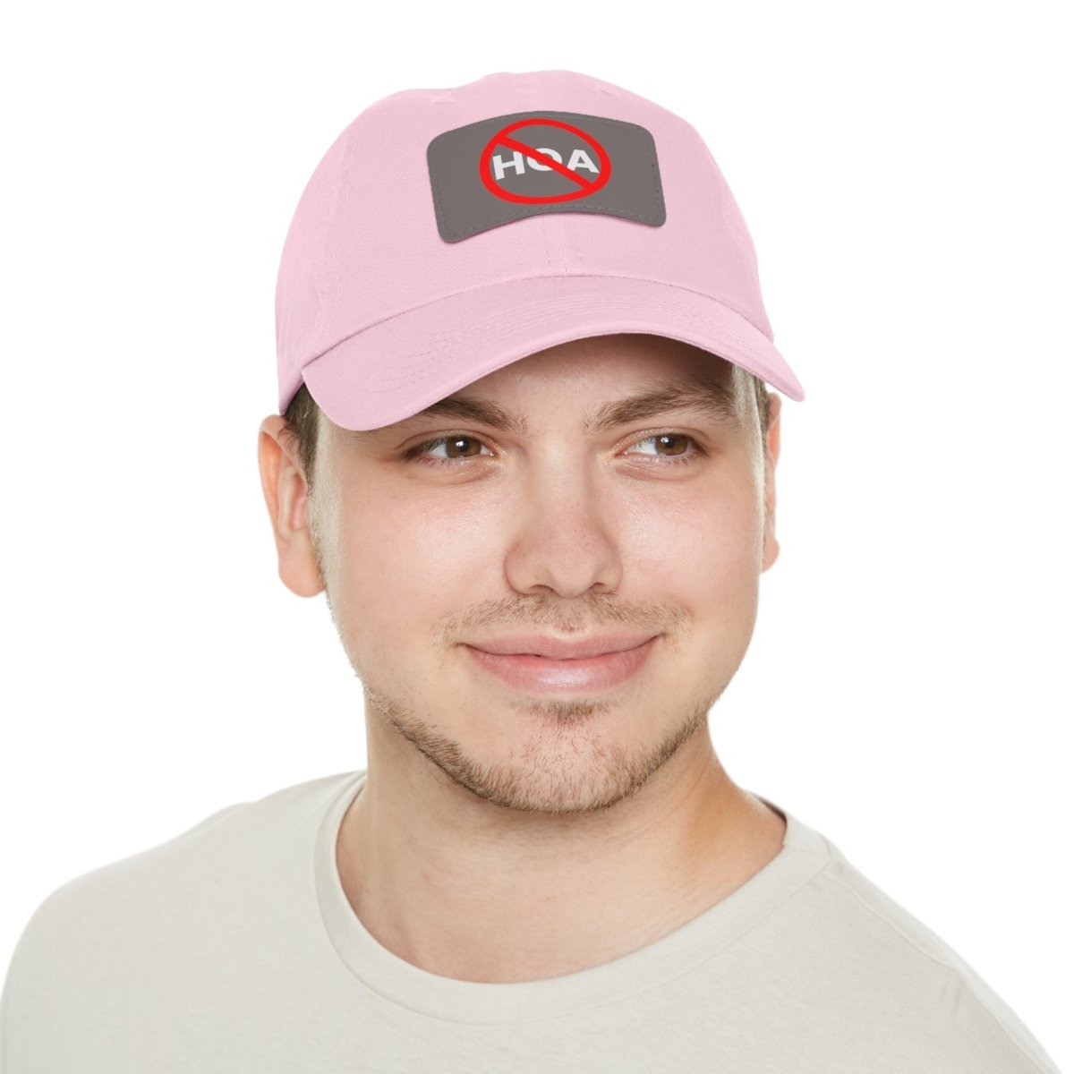 No HOA Hat with Leather Patch - Hats | ShirtyAgents