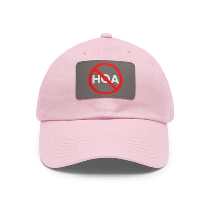 No HOA Hat with Leather Patch - Hats | ShirtyAgents
