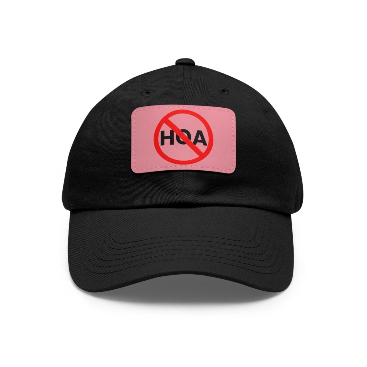 No HOA Hat with Leather Patch - Hats | ShirtyAgents
