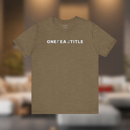 ONE REAL Title – Bold Text Logo Contrast Tee - T-Shirt | ShirtyAgents
