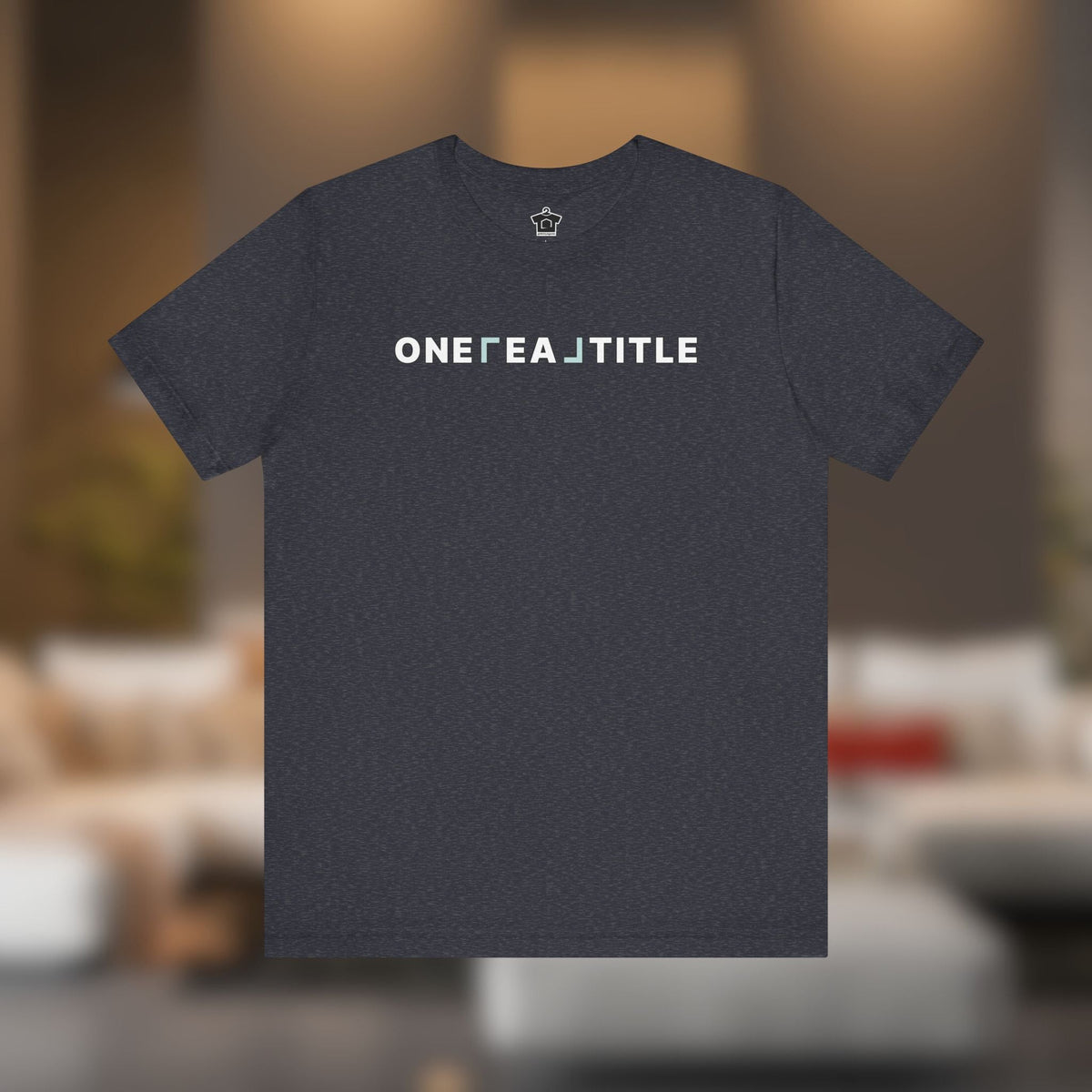 ONE REAL Title – Bold Text Logo Contrast Tee - T-Shirt | ShirtyAgents