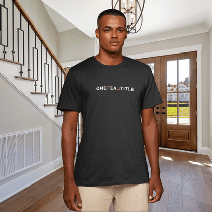 ONE REAL Title – Bold Text Logo Contrast Tee - T-Shirt | ShirtyAgents