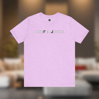 ONE REAL Title – Bold Text Logo Contrast Tee - T-Shirt | ShirtyAgents